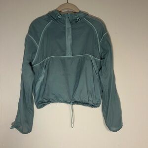 Outdoor Voices Light Minty Greenish Hooded Jacket